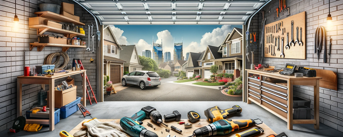 Garage door panel replacement in Nashville