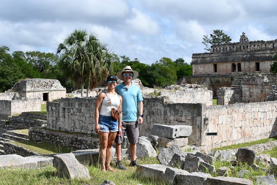 Guests enjoying a guided tour through Ek Balam