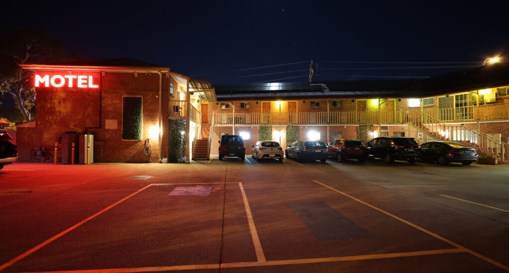 motel room in Canberra