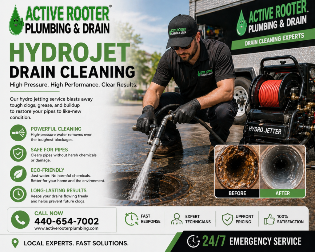hydrojet cleaning drain
